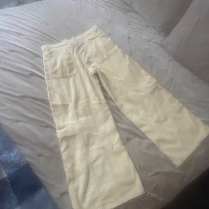Yellow velvet pants in good condition from Urban Outfitters
